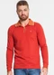 Diametro - Camisa Polo Masculina Manga Longa Preto - variação: Laranja