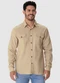 Malwee - Camisa Regular em Sarja Areia - variação: Areia