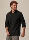 Malwee - Camisa Regular em Sarja Areia - variação: Preto