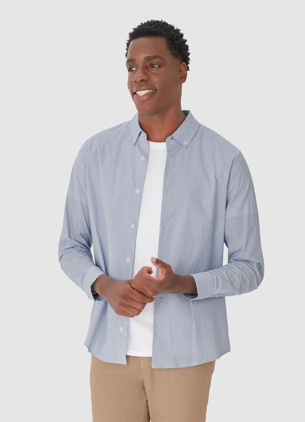 Malwee - Camisa Regular em Tricoline Cinza