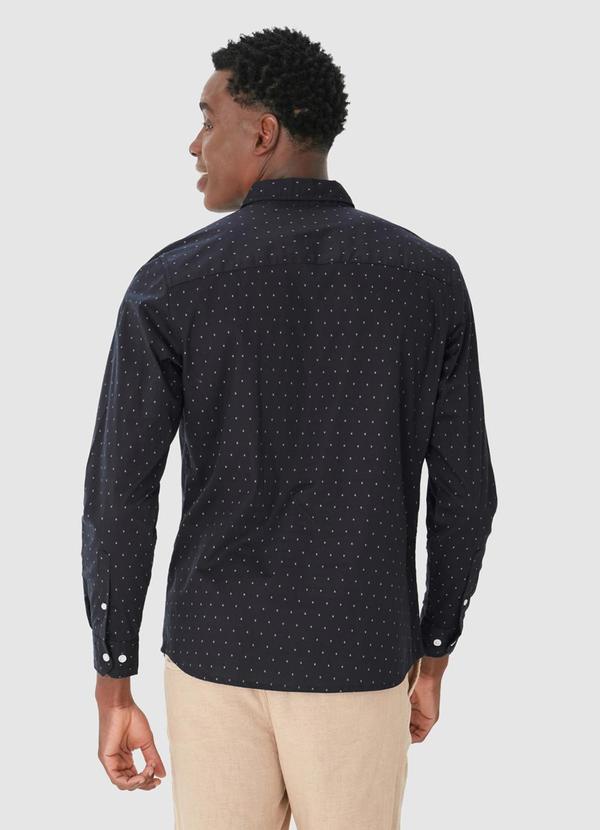 Malwee - Camisa Slim Flechas em Tricoline Preto 2
