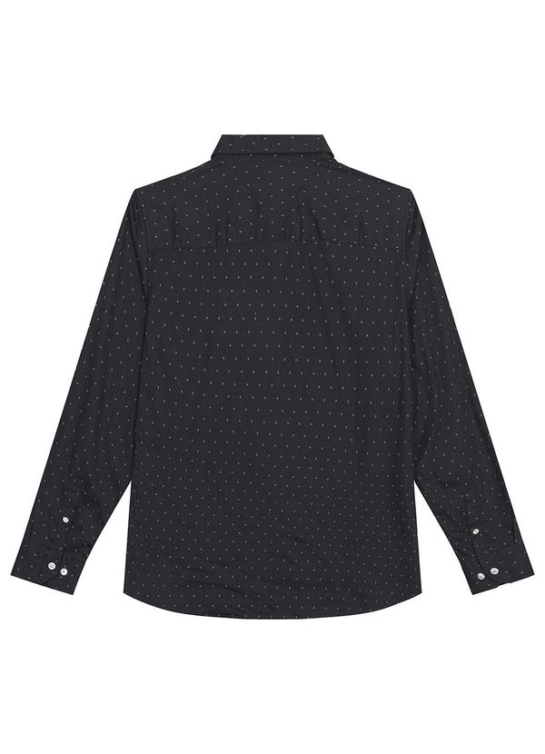 Malwee - Camisa Slim Flechas em Tricoline Preto 6