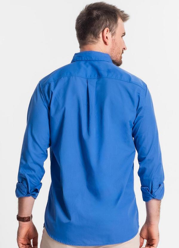 Select - Camisa Social com Botões e Bolso Azul 2