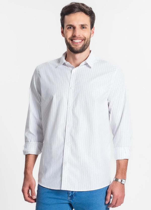 Select - Camisa Social Masculina Bege