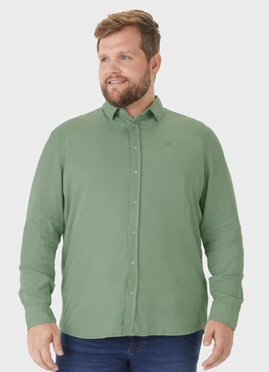 Malwee - Camisa Tradicional em Liocel PlusVerde Menta - MALWEE