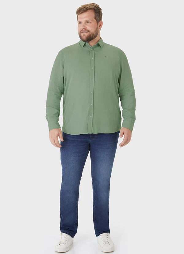 Malwee - Camisa Tradicional em Liocel PlusVerde Menta 3