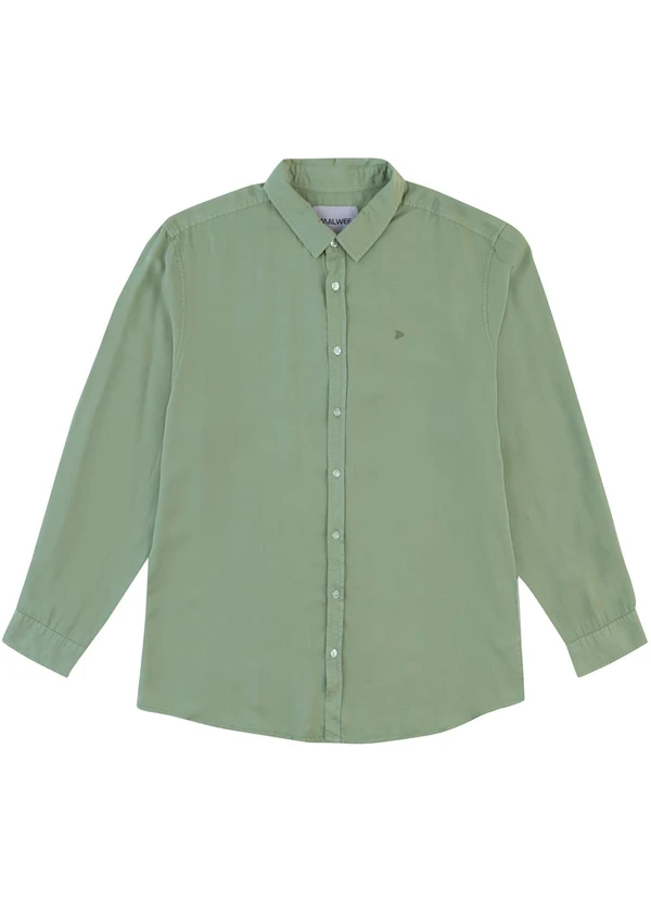 Malwee - Camisa Tradicional em Liocel PlusVerde Menta 4