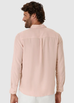 Malwee - Camisa Tradicional em Liocel Rosa Claro - MALWEE