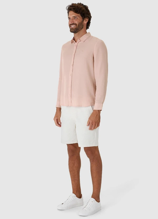 Malwee - Camisa Tradicional em Liocel Rosa Claro 3