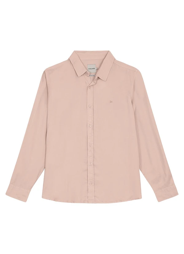 Malwee - Camisa Tradicional em Liocel Rosa Claro 5