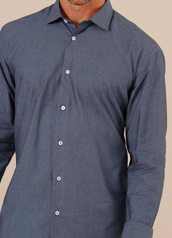 Seeder - Camisa Tricoline Maquinetada 40/1 Marinho 4