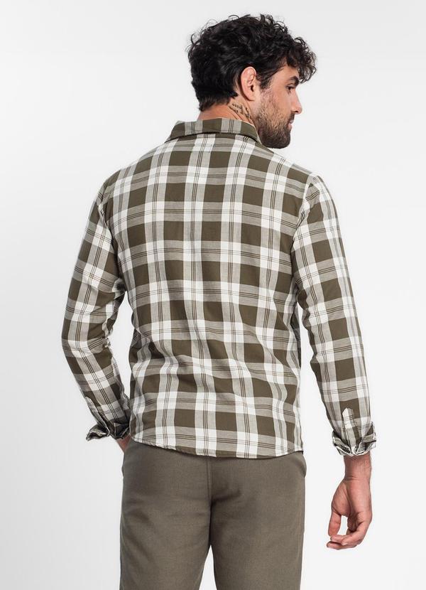 Diametro - Camisa Xadrez Manga Longa Masculina Verde 3