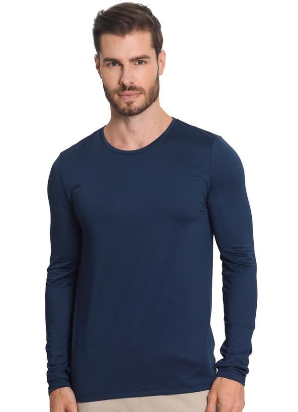 Diametro - Camiseta Manga Longa Azul
