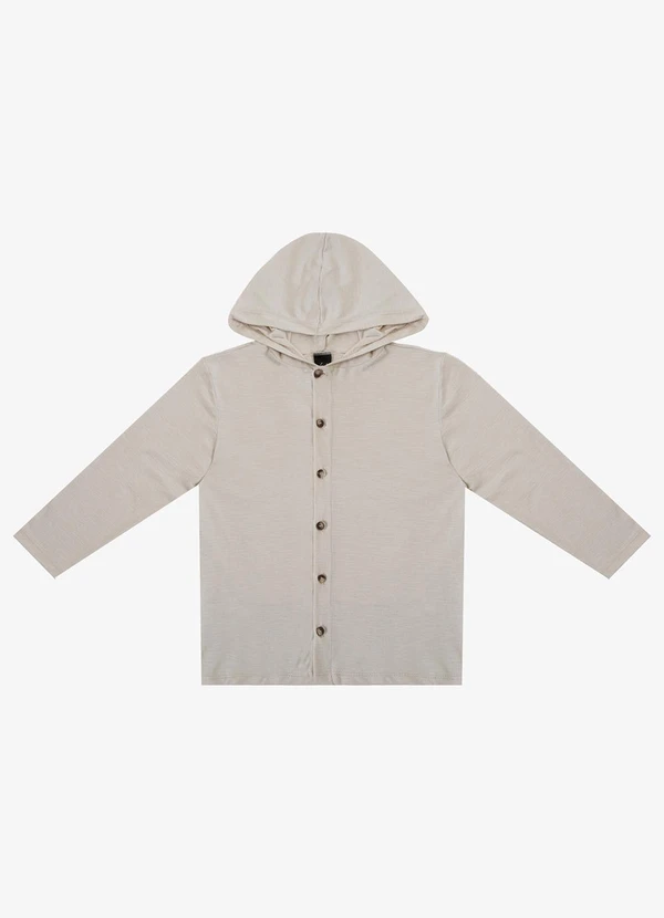 Select - Camiseta Manga Longa com Capuz Bege 4