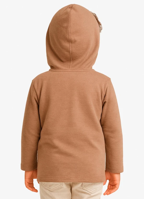 Select - Camiseta Manga Longa com Capuz Marrom 2