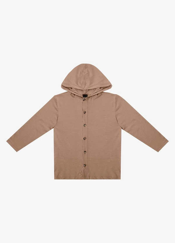 Select - Camiseta Manga Longa com Capuz Marrom 4