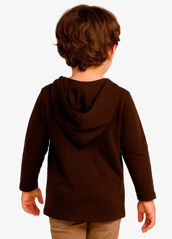 Select - Camiseta Manga Longa com Capuz Marrom 2