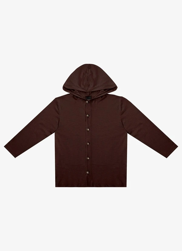 Select - Camiseta Manga Longa com Capuz Marrom 4