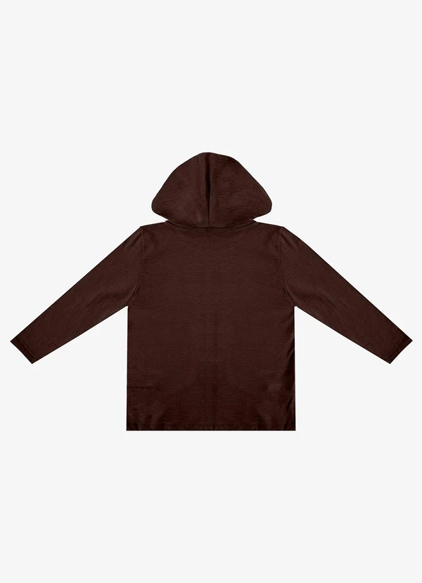 Select - Camiseta Manga Longa com Capuz Marrom 5