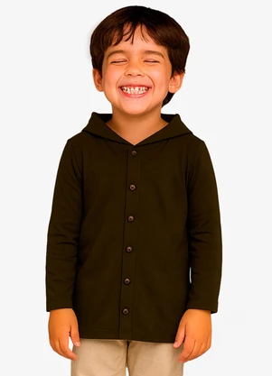 Select - Camiseta Manga Longa com Capuz Verde - SELECT