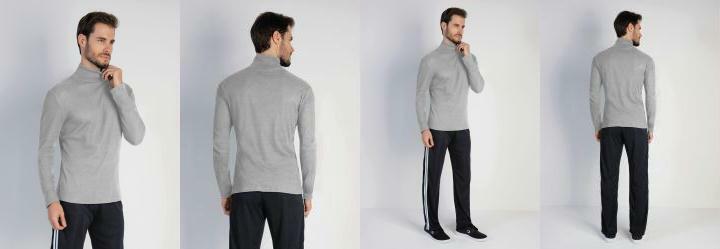 Camiseta Manga Longa Gola Rol Mescla