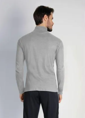 Moda Pop - Camiseta Manga Longa Gola Rolê Mescla - MODA POP