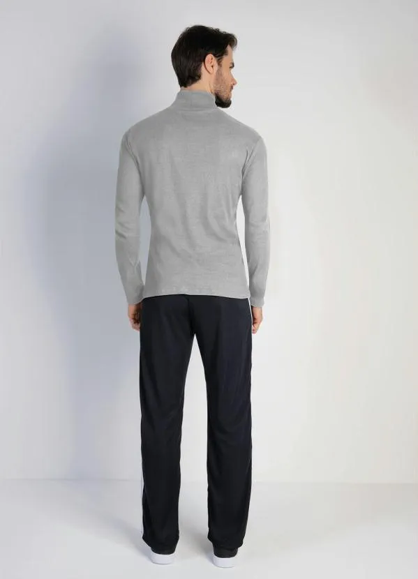 Moda Pop - Camiseta Manga Longa Gola Rolê Mescla 4