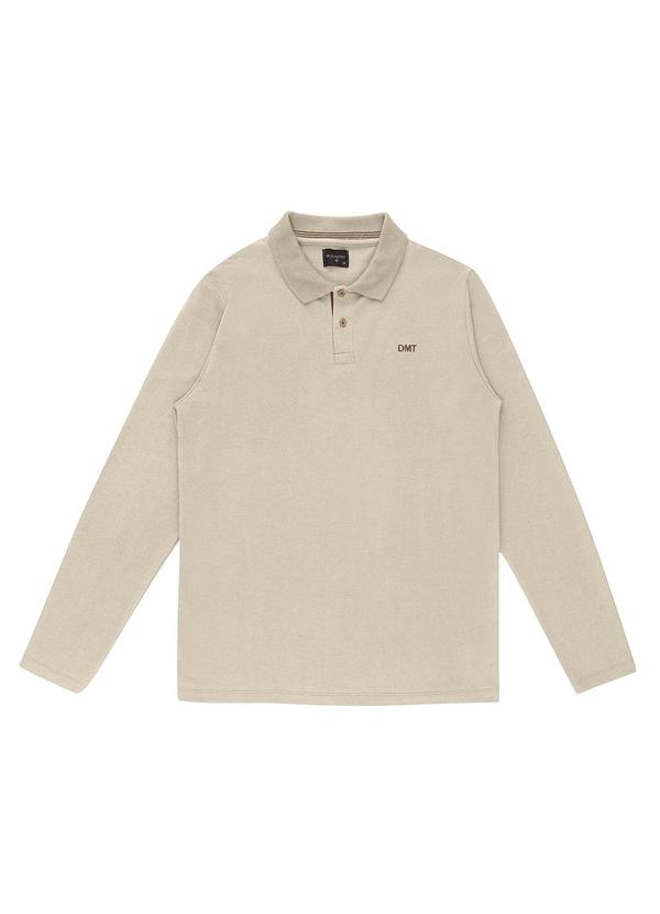 Diametro - Polo Manga Longa Masculina Bege