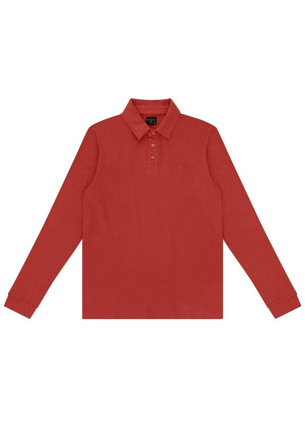 Diametro - Polo Manga Longa Masculina Vermelho