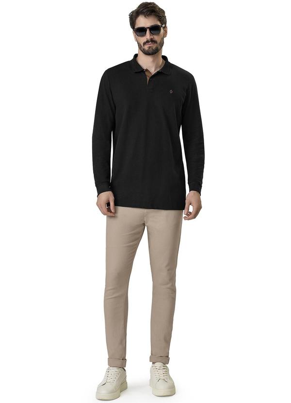 Diametro - Polo Masculina Manga Longa Preto 2