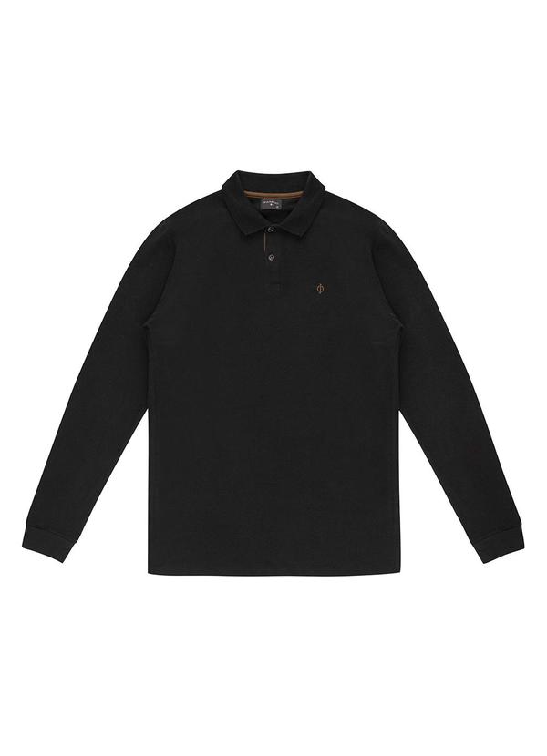 Diametro - Polo Masculina Manga Longa Preto 3