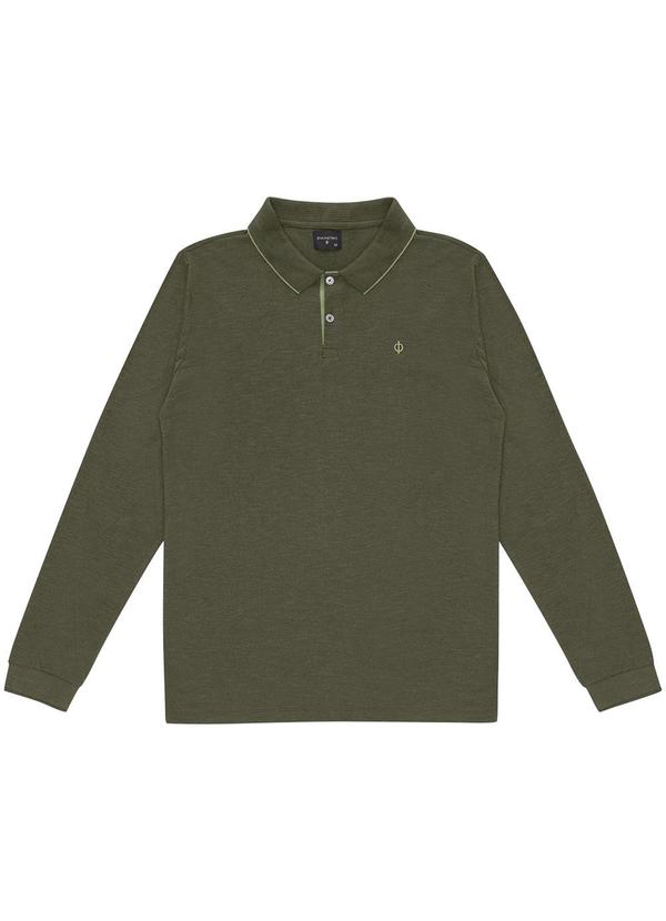 Diametro - Polo Masculina Manga Longa Verde