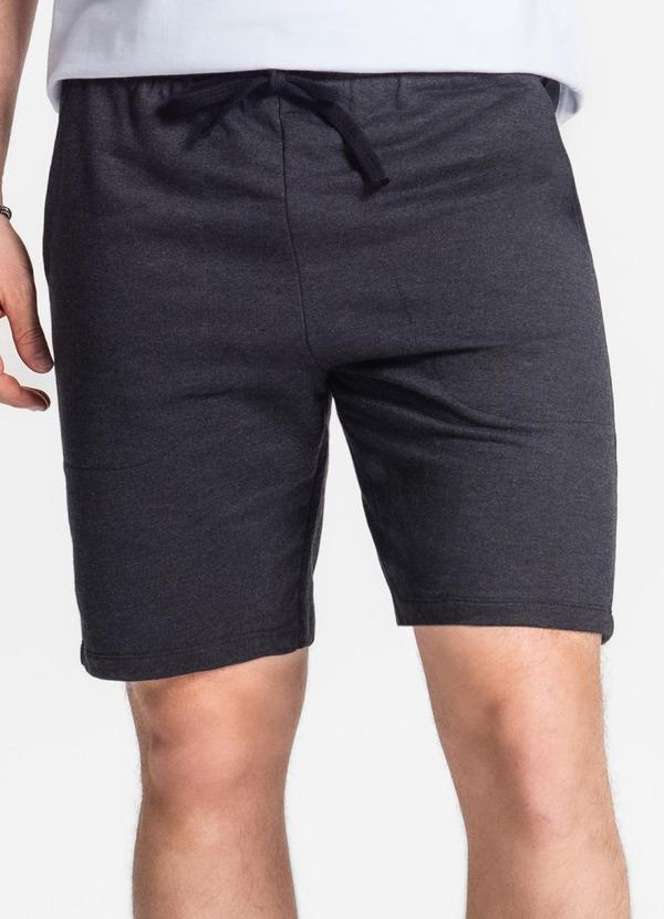 Diametro - Bermuda Moletom Masculina Preto