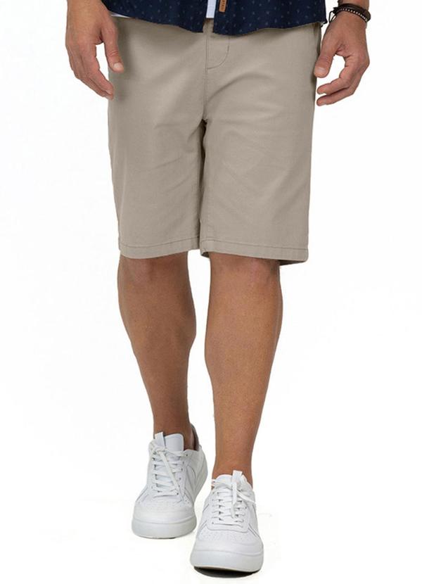 Diametro - Bermuda Sarja Masculina Bege
