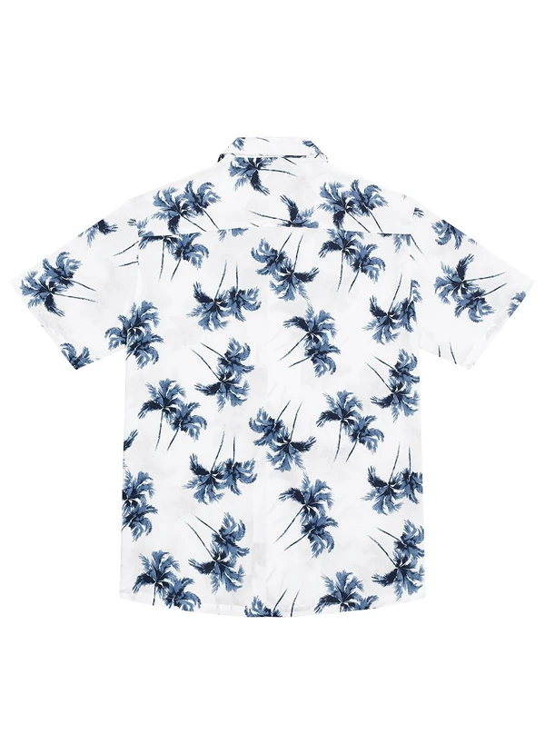 Malwee - Camisa Branco Tradicional Folhagens 2