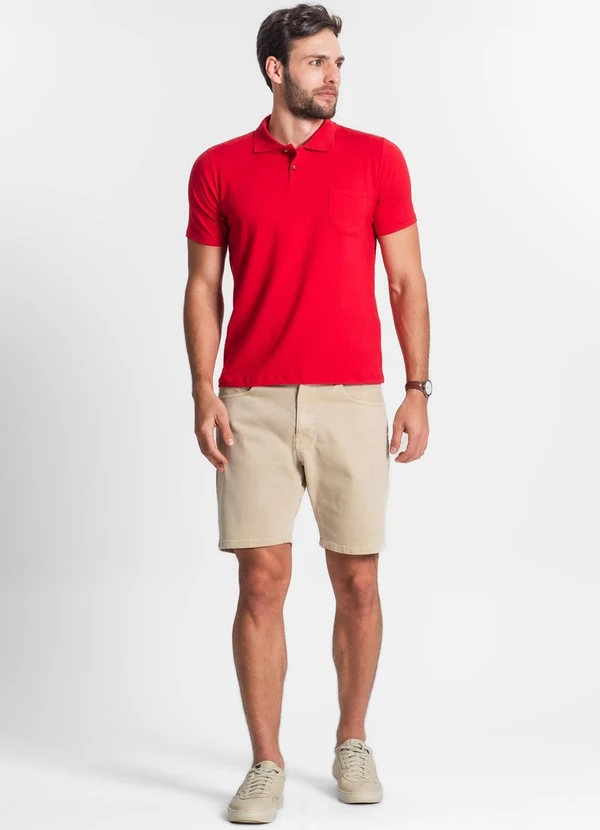 Diametro - Camisa Cotton Masculina Vermelho 3
