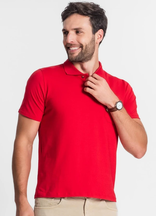 Diametro - Camisa Cotton Masculina Vermelho 4