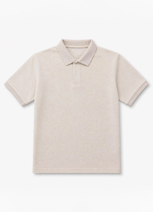 Yends Fashion - Camisa Gola Polo Masculina Piquet Premium Areia