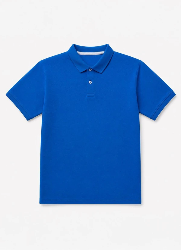 Yends Fashion - Camisa Gola Polo Masculina Piquet Premium Azul
