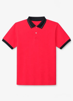 Yends Fashion - Camisa Gola Polo Masculina Piquet Premium Verm - YENDS FASHION