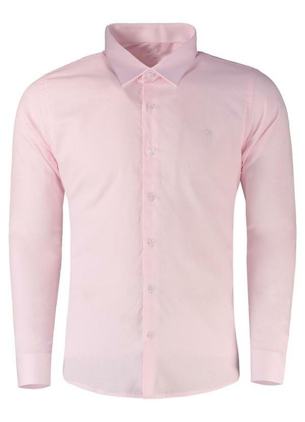 Rovitex - Camisa Masculina Manga Longa Ogochi Rosa