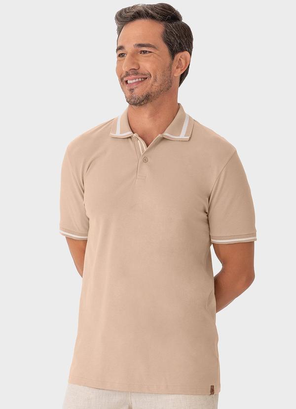 Malwee - Camisa Nude Polo em Piquet Stretch 1