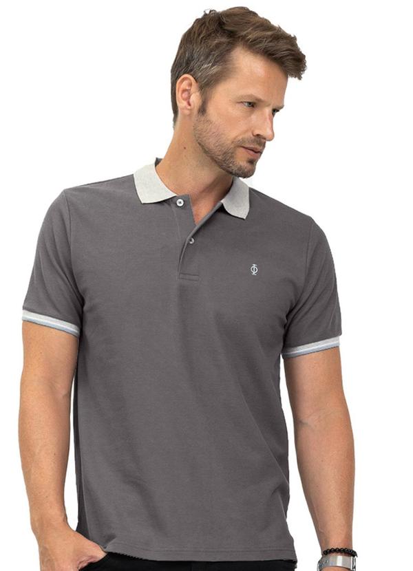 Diametro - Camisa Piquet Masculina Cinza