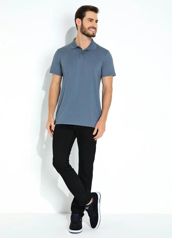 Basicamente - Camisa Polo Azul Basicamente 3
