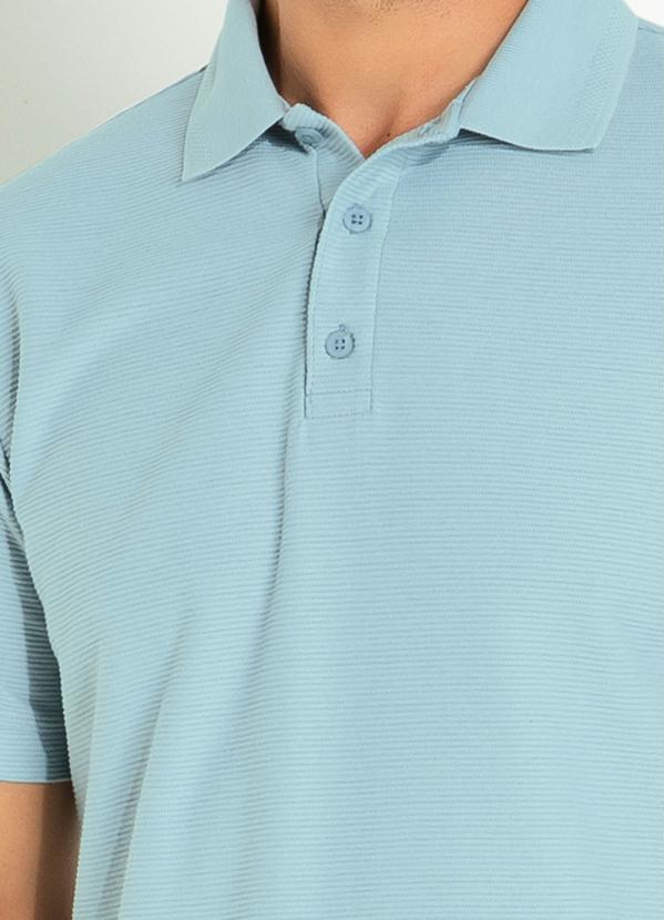 Cia Gota - Camisa Polo Azul Claro Malha Gorgurão Cia Gota 3
