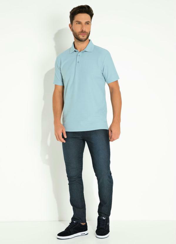 Cia Gota - Camisa Polo Azul Claro Malha Gorgurão Cia Gota 4