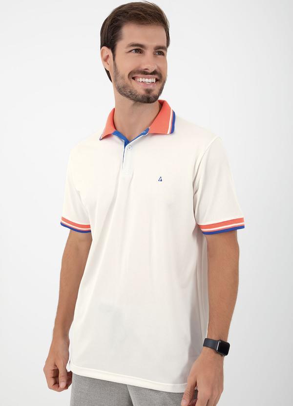 Actual - Camisa Polo Branca com Retilinea Contrastante