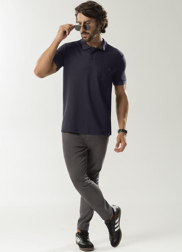 Exco - Camisa Polo com Bolso e Bordado Preto 2