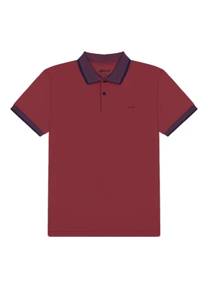 Fico - Camisa Polo com Retilínea Vermelho - FICO