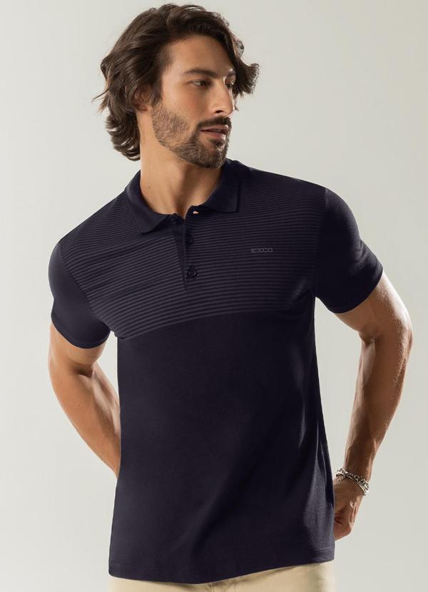 Exco - Camisa Polo Comfort Básica Preta